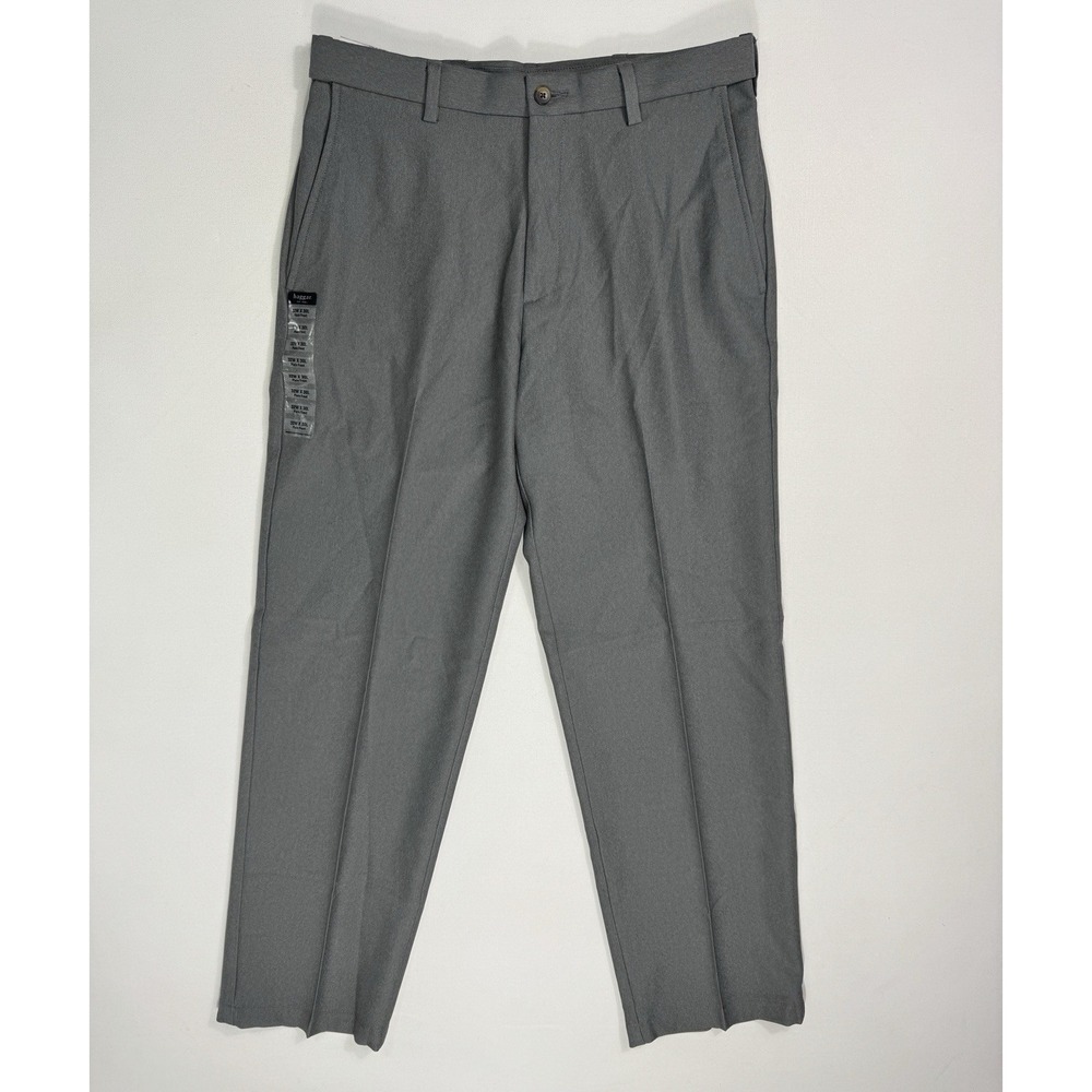 Haggar HPC Slacks Men’s 32x30 NWT Flex No Iron Career Casual Grey Wicking Career